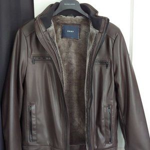DKNY Dark Brown Leather Jacket